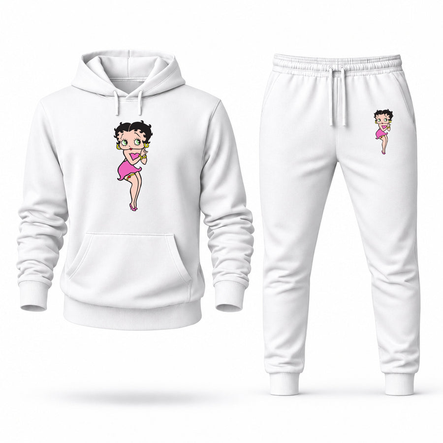 Men's Betty Boop Hoodie Joggers Set