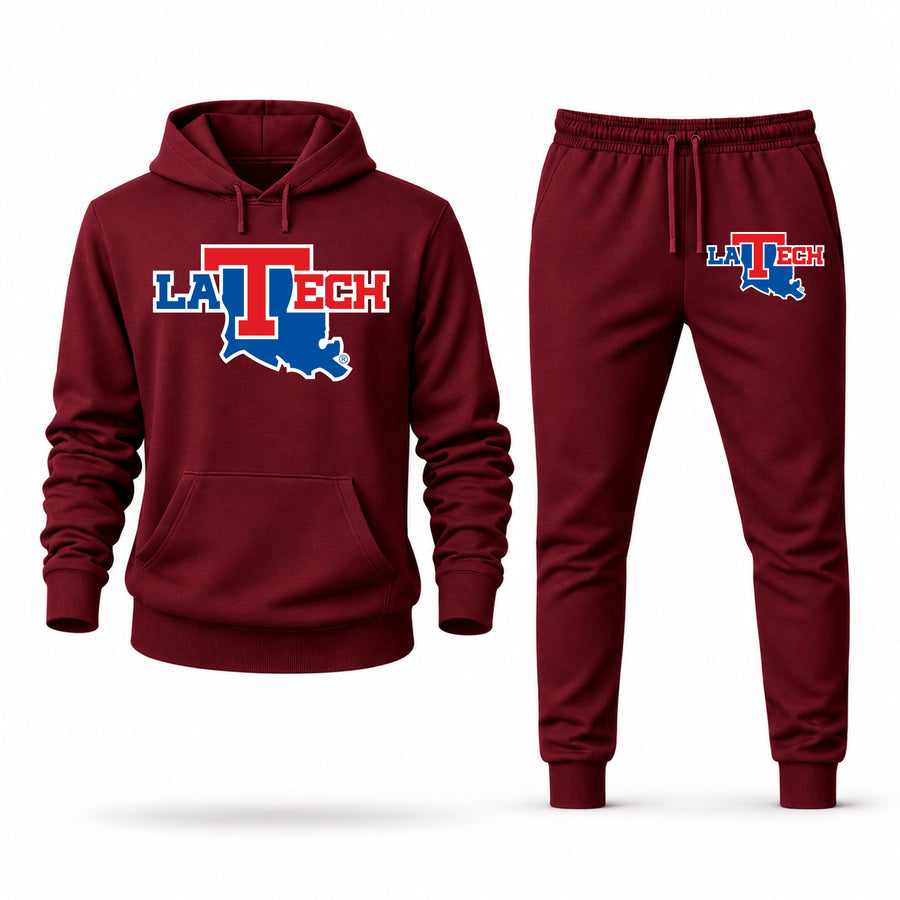Men's Louisiana Tech Hoodie Joggers Set