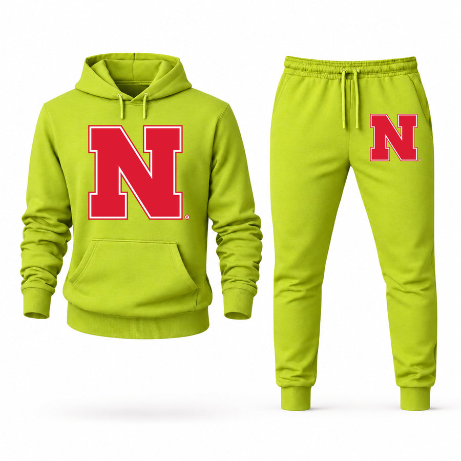 Men's Nebraska Hoodie Joggers Set