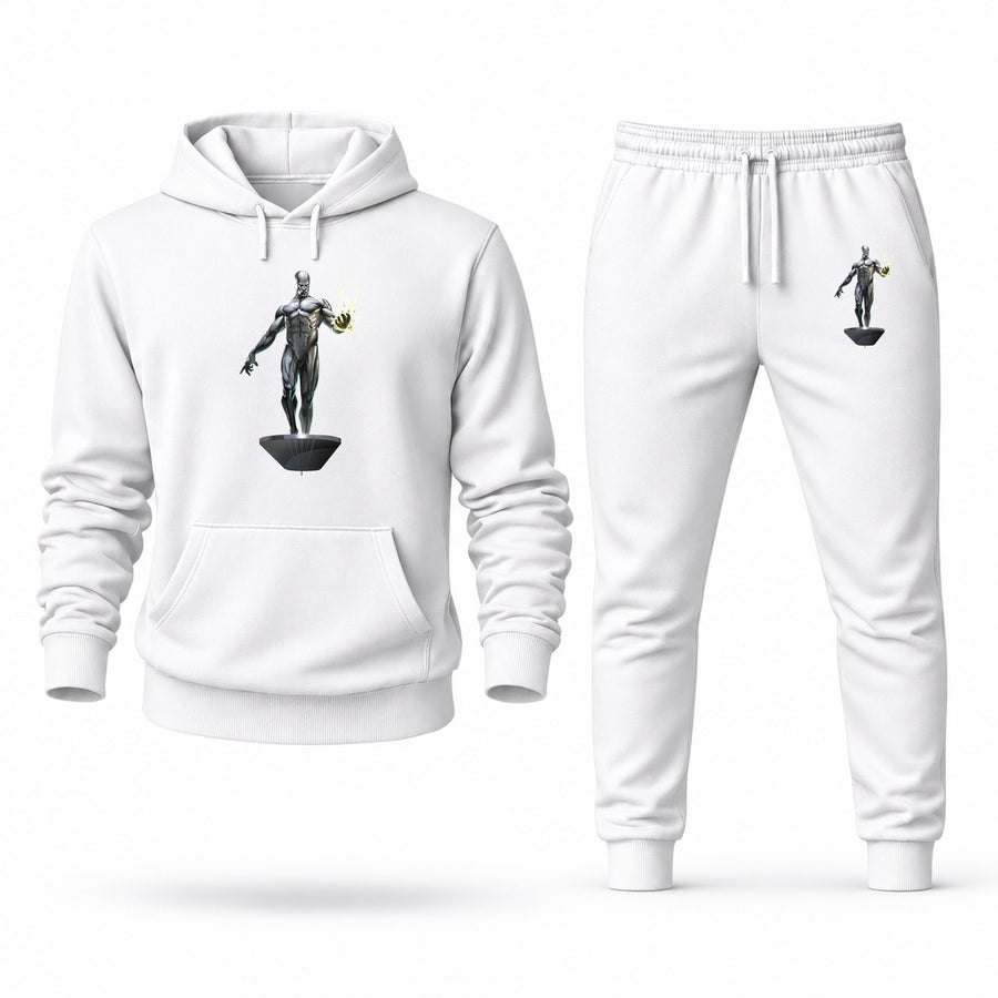 Men's Silver Surfer Hoodie Joggers Set