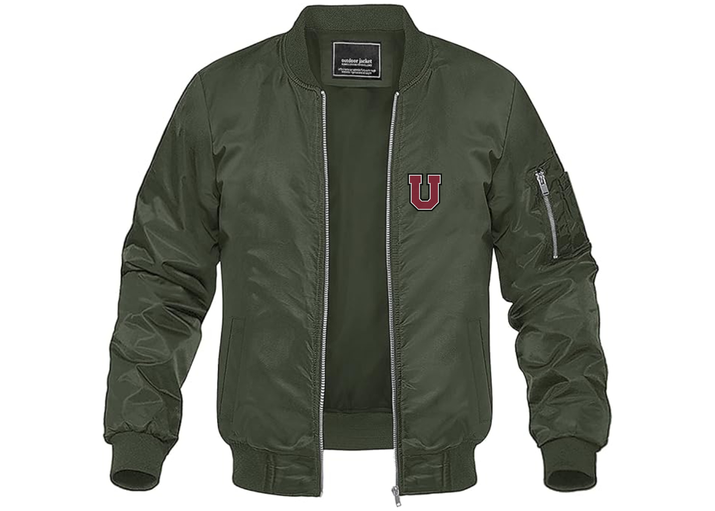 Men's Union Dutchmen Lightweight Bomber Jacket Windbreaker Softshell Varsity Jacket Coat