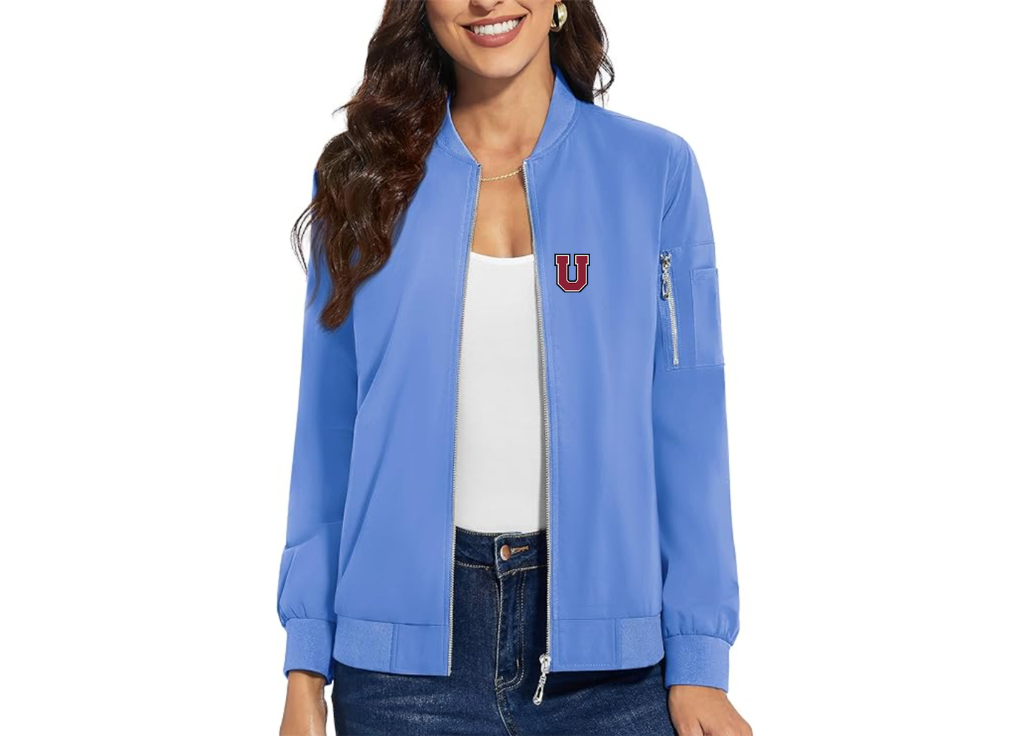 Women's Union Dutchmen Premium Bomber Jacket with Polished Detailing and Functional Sleeve Pocket Modern Luxury Outerwear