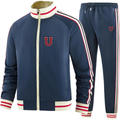 Men's Union Dutchmen Two Piece Designer Tracksuit with Bold Striped Accents and Zippered Front Elevated Athletic Wear