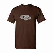 Men's Attack on Titan Cotton T-Shirt - Dark Brown