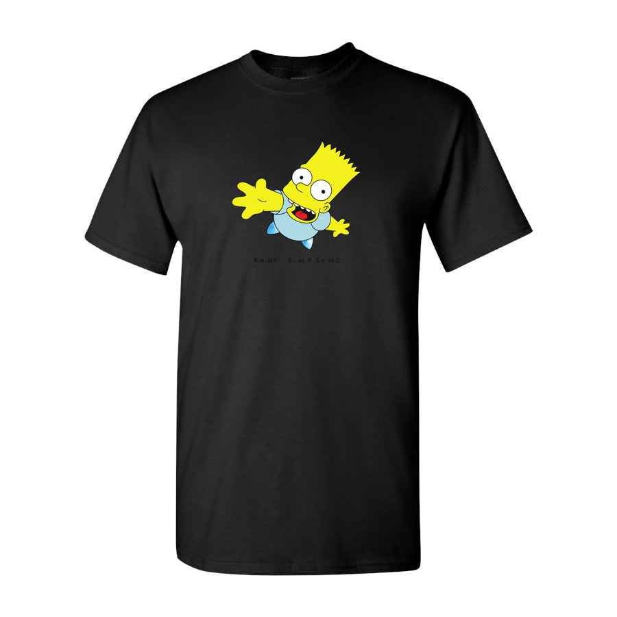 Men's Bart Simpson Cotton T-Shirt - Black