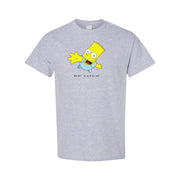 Men's Bart Simpson Cotton T-Shirt - Grey