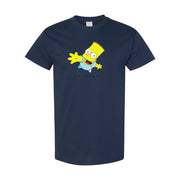 Men's Bart Simpson Cotton T-Shirt - Navy