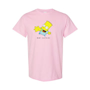 Men's Bart Simpson Cotton T-Shirt - Pink