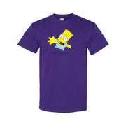 Men's Bart Simpson Cotton T-Shirt - Purple