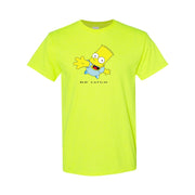 Men's Bart Simpson Cotton T-Shirt - Safety Green