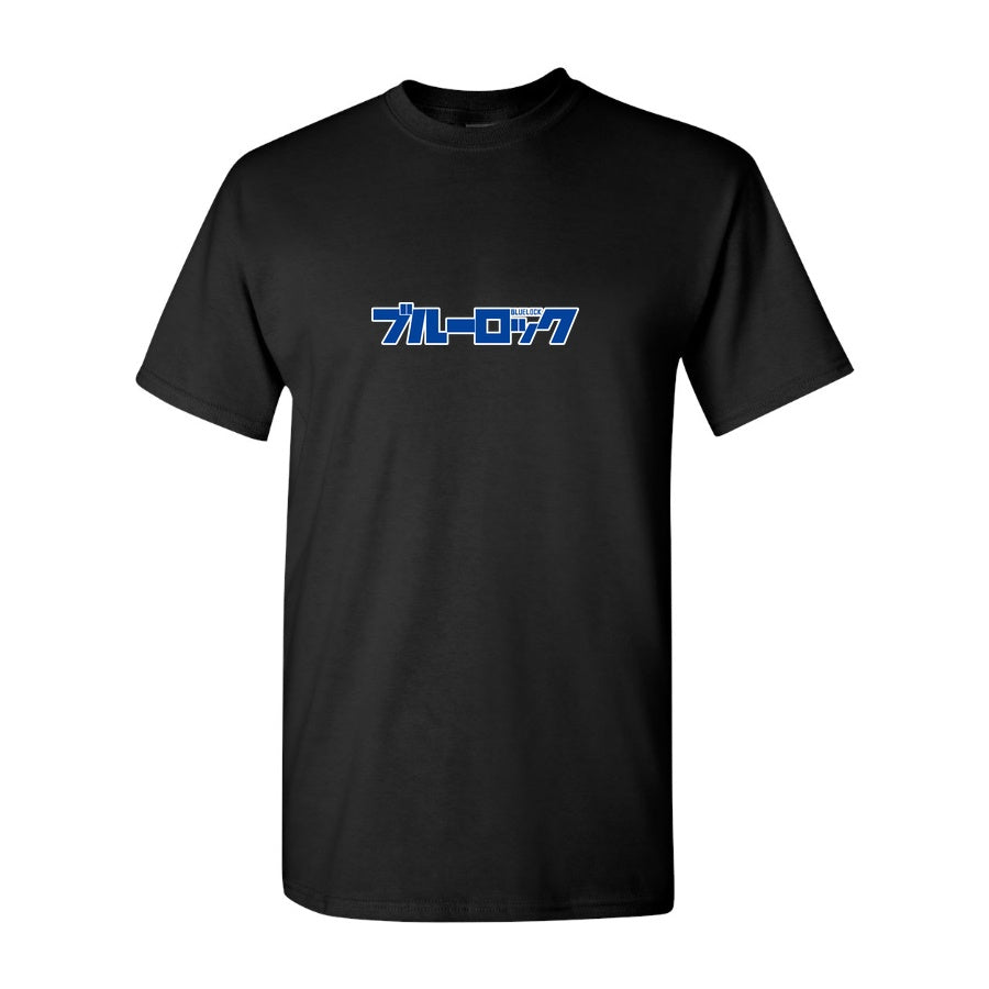 Men's Blue Lock Cotton T-Shirt - Black