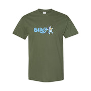 Men's Bluey Cotton T-Shirt - Army Green