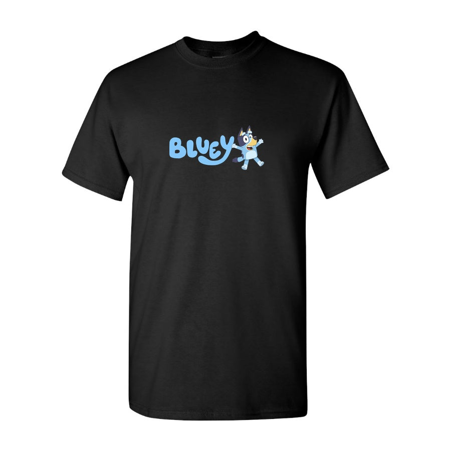 Men's Bluey Cotton T-Shirt - Black