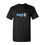Men's Bluey Cotton T-Shirt - Black