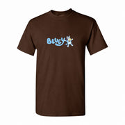 Men's Bluey Cotton T-Shirt - Dark Brown