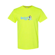 Men's Bluey Cotton T-Shirt - Safety Green