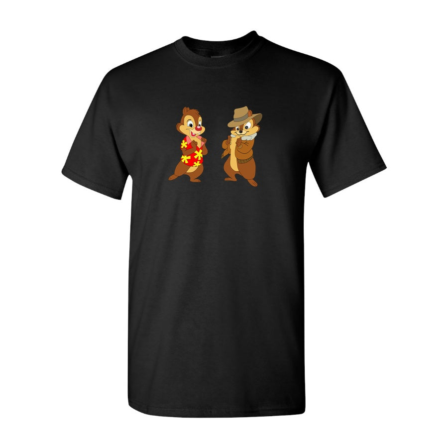 Men's Chip and Dale Cotton T-Shirt - Black