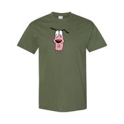 Men's Courage the Cowardly Dog Cotton T-Shirt - Army Green