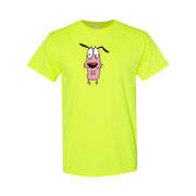 Men's Courage the Cowardly Dog Cotton T-Shirt - Safety Green