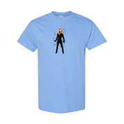 Men's Ghost Rider Cotton T-Shirt - Sky Blue