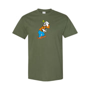 Men's Goofy Cotton T-Shirt - Army Green