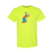 Men's Goofy Cotton T-Shirt - Safety Green