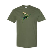 Men's Green Arrow Cotton T-Shirt - Army Green