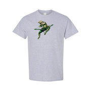 Men's Green Arrow Cotton T-Shirt - Grey