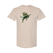 Men's Green Arrow Cotton T-Shirt - Tan