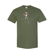 Men's Harley Quinn Cotton T-Shirt - Army Green