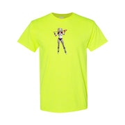 Men's Harley Quinn Cotton T-Shirt - Safety Green