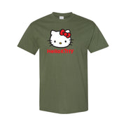 Men's Hello Kitty Cotton T-Shirt - Army Green