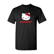 Men's Hello Kitty Cotton T-Shirt - Black