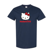 Men's Hello Kitty Cotton T-Shirt - Navy