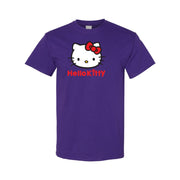 Men's Hello Kitty Cotton T-Shirt - Purple