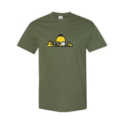 Men's Homer Simpson Cotton T-Shirt - Army Green
