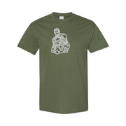 Men's Iron Man Cotton T-Shirt - Army Green