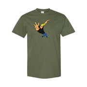 Men's Johnny Bravo Cotton T-Shirt - Army Green