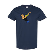 Men's Johnny Bravo Cotton T-Shirt - Navy