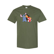 Men's Lilo & Stitch Cotton T-Shirt - Army Green