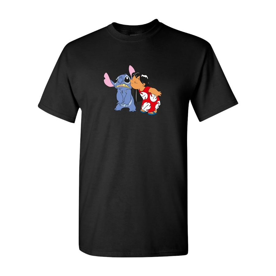 Men's Lilo & Stitch Cotton T-Shirt - Black