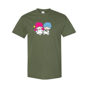 Men's Little Twin Stars Cotton T-Shirt - Army Green