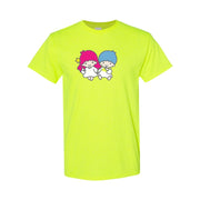 Men's Little Twin Stars Cotton T-Shirt - Safety Green