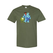 Men's Monsters Inc Cotton T-Shirt - Army Green