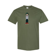 Men's My Hero Academia Cotton T-Shirt - Army Green