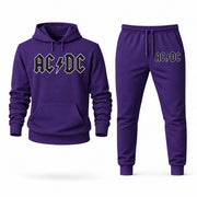 Men's AC-DC Hoodie Joggers Set - Purple digital placement mockup