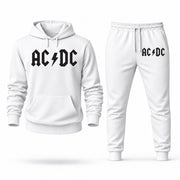 Men's AC-DC Hoodie Joggers Set - White digital placement mockup