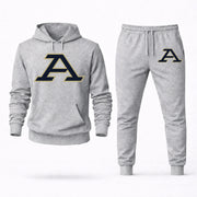 Men's Akron Hoodie Joggers Set - Grey digital placement mockup