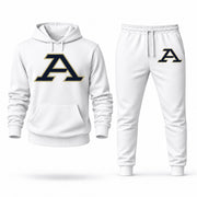 Men's Akron Hoodie Joggers Set - White digital placement mockup