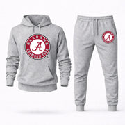Men's Alabama Hoodie Joggers Set - Grey digital placement mockup